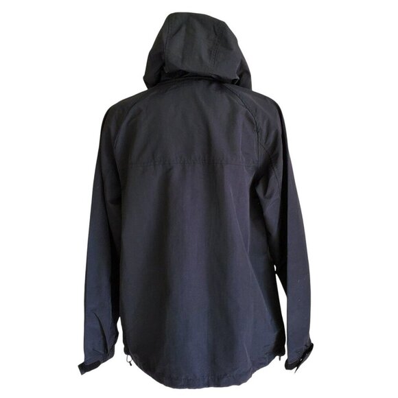 Lands End Boys Girls Half Zip Rain Jacket PouchZip Pocket Outerwear Black Sz 6-8 - Picture 4 of 16